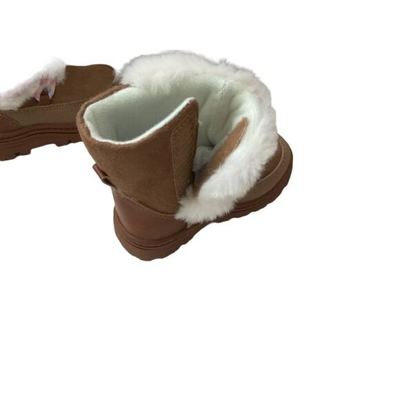 Carter's Fashion Brown Boots Faux Fur Toddler Girl Shoes 5 NWT - Picture 6 of 6